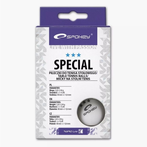 Spokey Special table tennis ball, white color