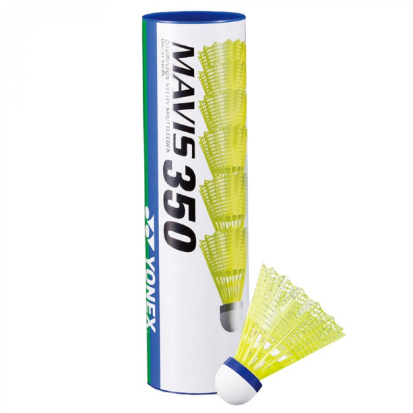 Yonex Mavis 350 free badminton shuttle, nylon, yellow