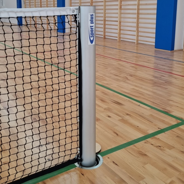 Słupki do tenisa aluminiowe 120x100 mm, owalne profesjonalne