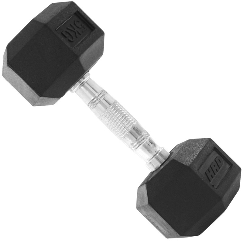 Beltor HRD System Line Hex Cast Iron Rubber Dumbbell 6kg.