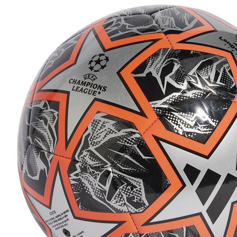 Adidas UCL Club soccer ball, size 5, black-silver-orange color