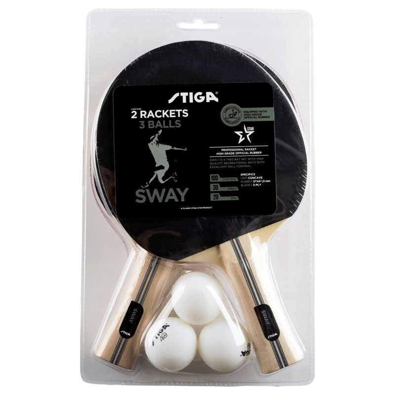 Stiga Spark table tennis set 2 rackets + 3 balls