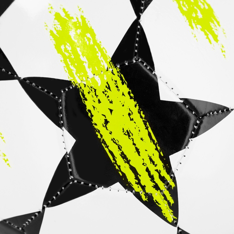 Spokey Goal soccer ball, size 5, white-black-yellow color