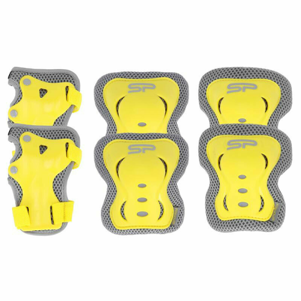 Spokey set of protectors, 940931, size M, yellow-gray color