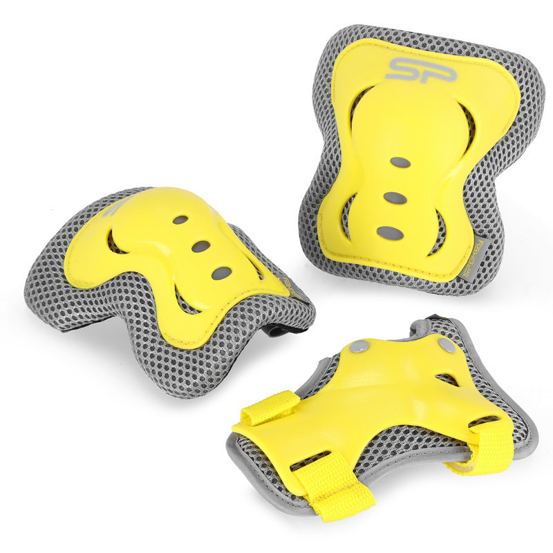 Spokey set of protectors, 940931, size M, yellow-gray color