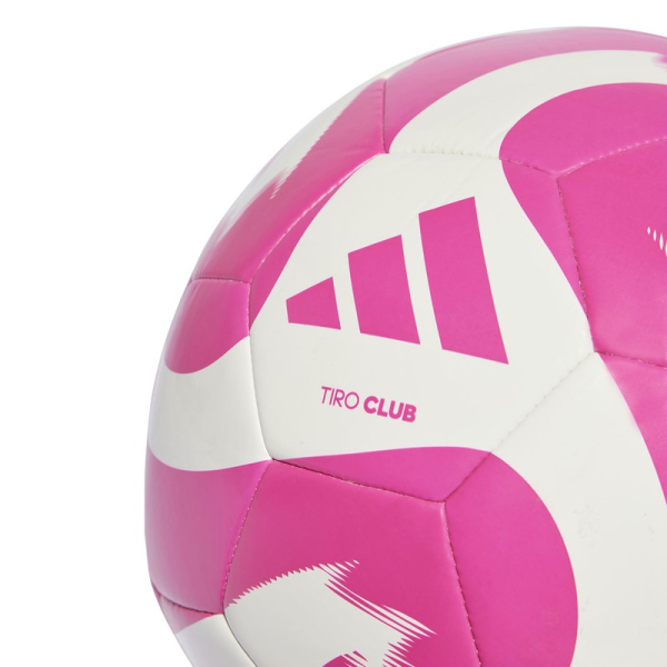 Adidas Tiro Club soccer ball, size 5, white and pink color