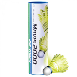Yonex Mavis 2000 badminton shuttle, medium speed, yellow color