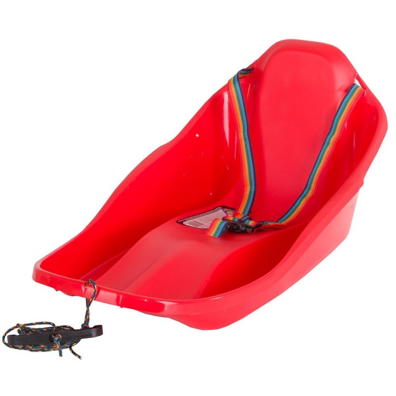 Mini Topo plastic sled, red