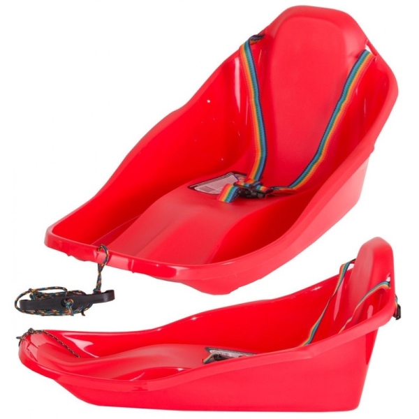 Mini Topo plastic sled, red