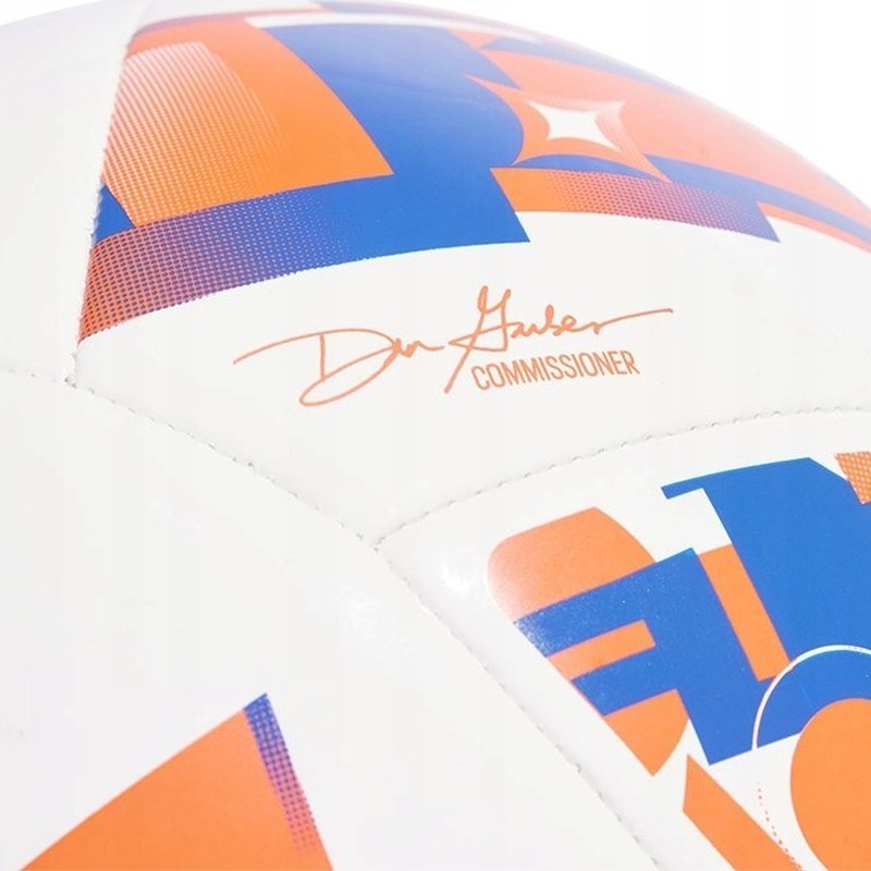Adidas MLS Club soccer ball, size 5, color white-blue-orange