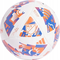 Adidas MLS Club soccer ball, size 5, color white-blue-orange