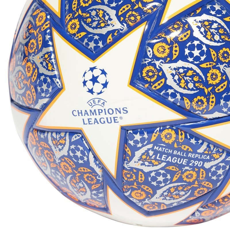 Adidas Finale League J290 soccer ball, size 4, white-orange and navy blue color