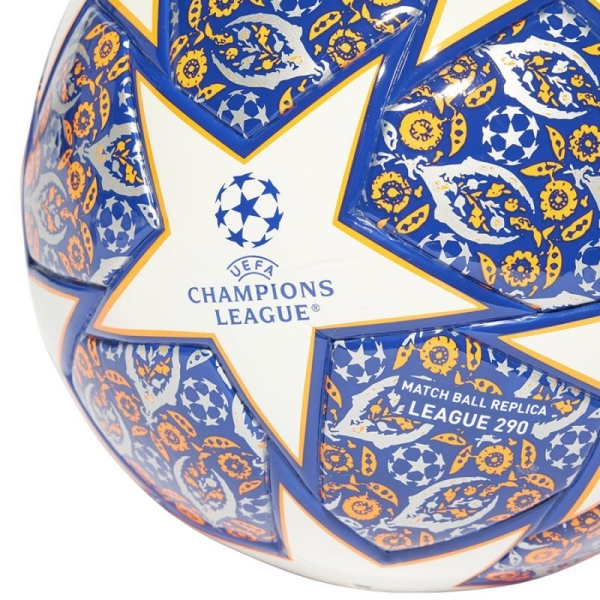 Adidas Finale League J290 soccer ball, size 4, white-orange and navy blue color