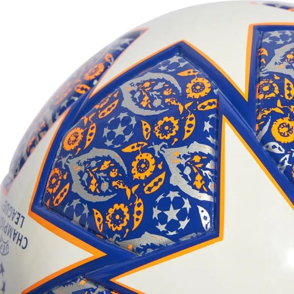 Adidas Finale League J350 soccer ball, size 4, white-orange and navy blue color