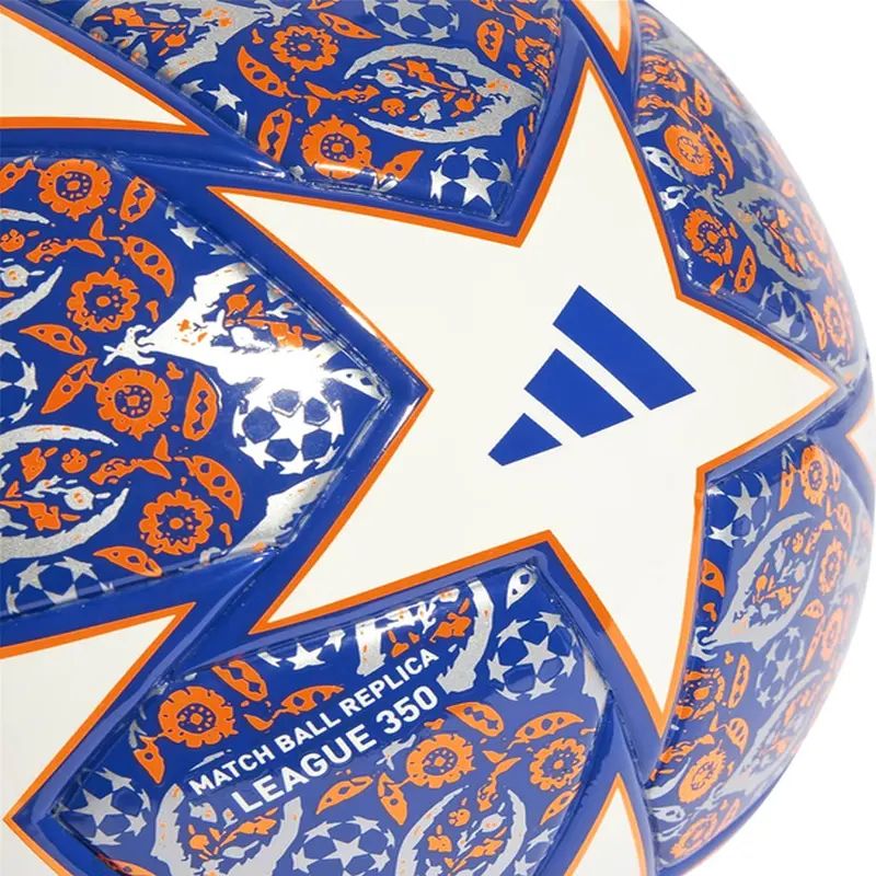 Adidas Finale League J350 soccer ball, size 4, white-orange and navy blue color