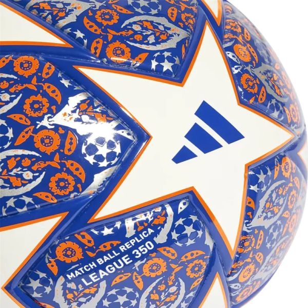 Adidas Finale League J350 soccer ball, size 4, white-orange and navy blue color