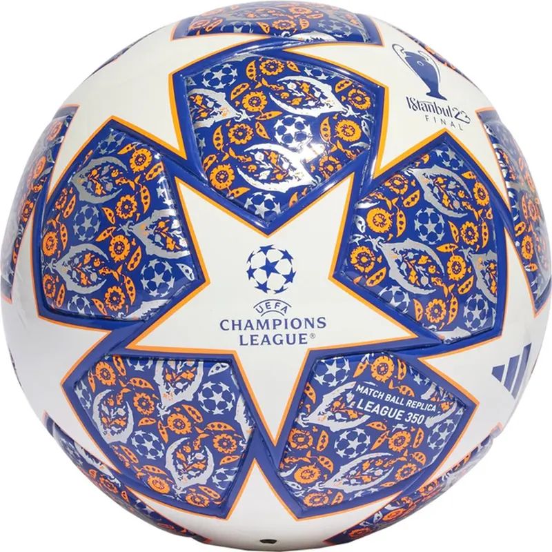 Adidas Finale League J350 soccer ball, size 4, white-orange and navy blue color