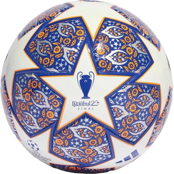 Adidas Finale League J350 soccer ball, size 4, white-orange and navy blue color