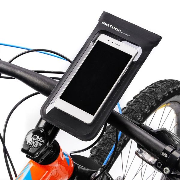 Meteor bicycle waterproof phone case, Crib, black color