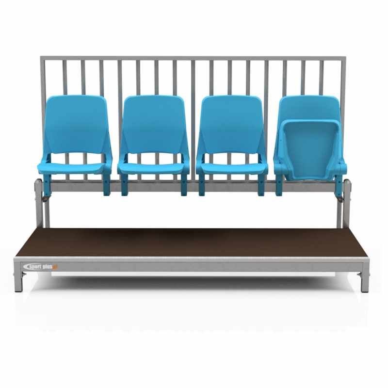Standing openwork grandstand with D-MAX seats - type TWP