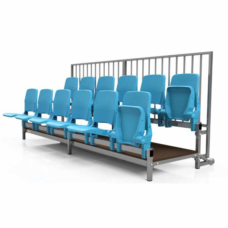 Standing openwork grandstand with D-MAX seats - type TWP