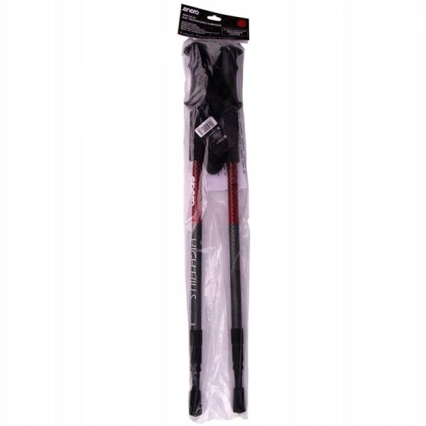 Enero High Hills trekking poles with compass, silver-red color