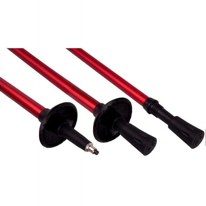 Trekking poles with compass Enero Adventure, black-red color