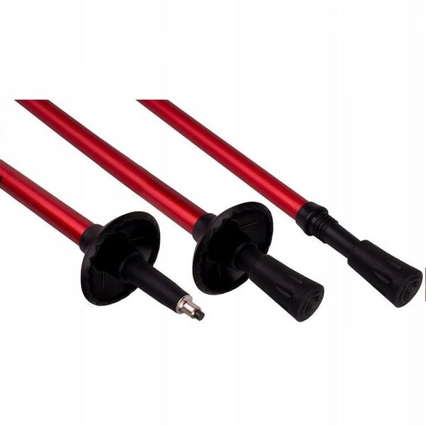 Trekking poles with compass Enero Adventure, black-red color