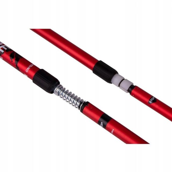 Trekking poles with compass Enero Adventure, black-red color