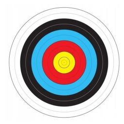Set of paper archery targets with a diameter of 48 cm -10pcs