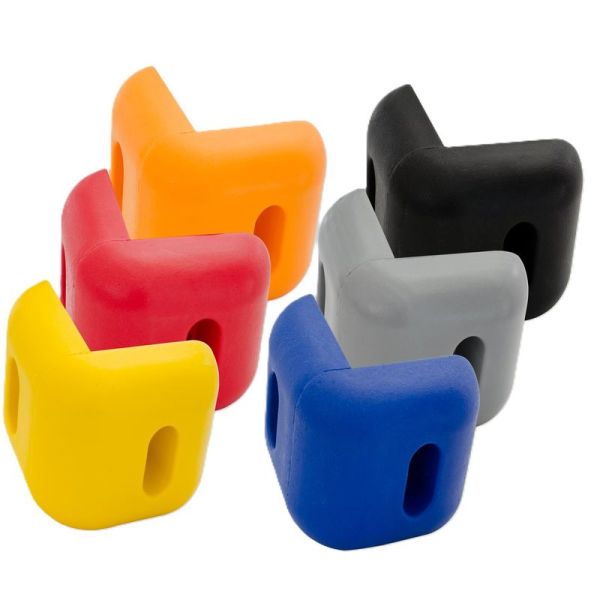 System connector of wall protection strips, corner, external EWS. Dimensions 40/100x100mm