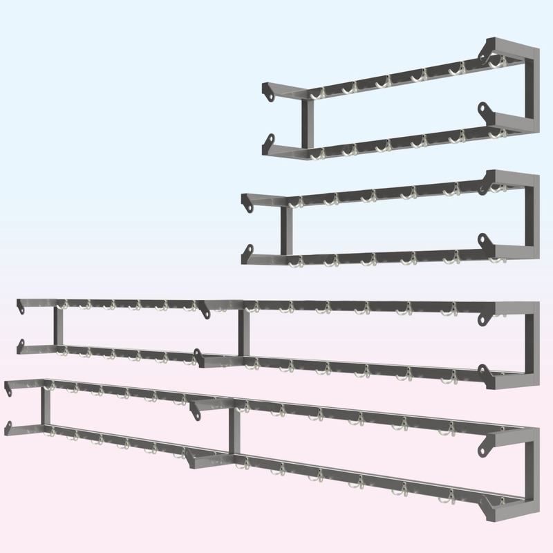 Wieszak do szatni na ramie metalowej