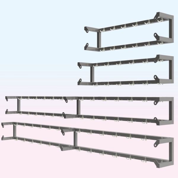 Wieszak do szatni na ramie metalowej