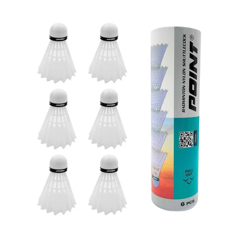 Point badminton aileron, nylon, white color