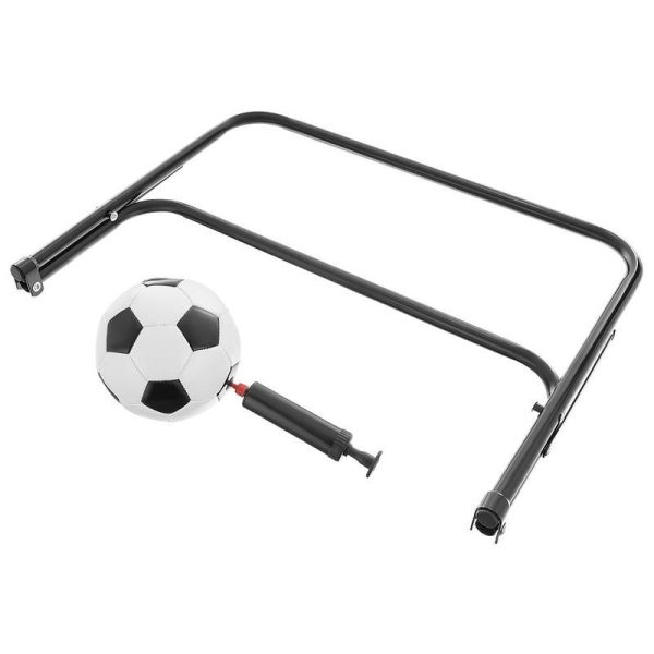 Set of Enero metal goals with net, 60 x 45 x 24 cm + ball and pump