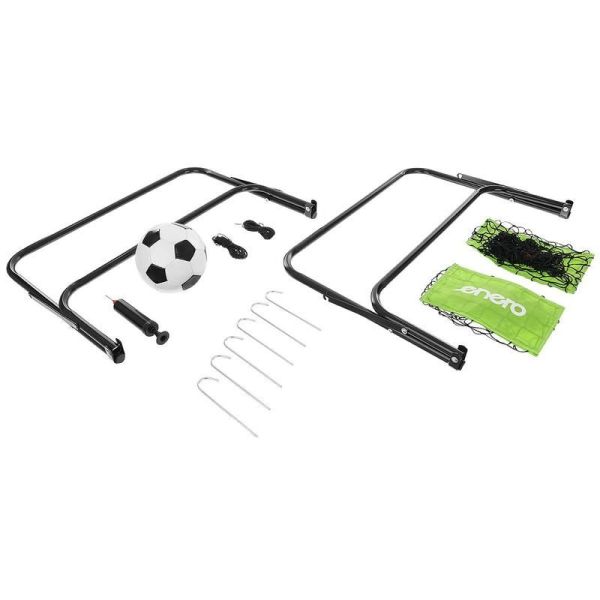 Set of Enero metal goals with net, 60 x 45 x 24 cm + ball and pump