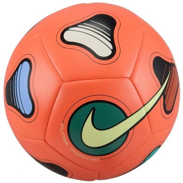 Nike Futsal Maestro indoor soccer ball, size 4, orange-yellow-green color