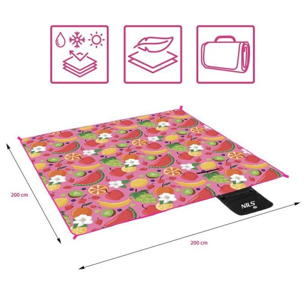 NILS picnic blanket NC2223, 200 x 200 cm