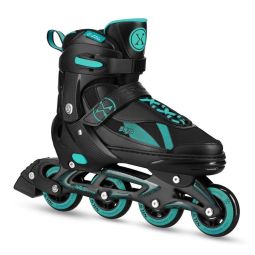 Nils Enzo 2-in-1 inline skates, NH382, size 28/31, black and turquoise color