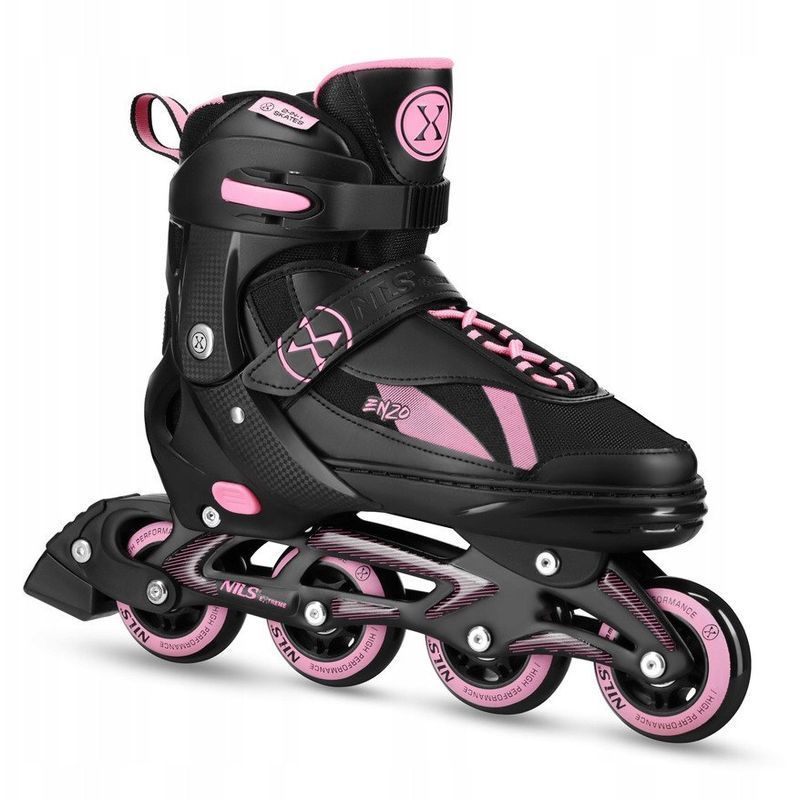 Nils Enzo 2-in-1 inline skates, NH382, black and pink color