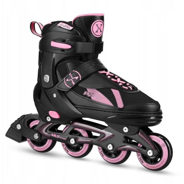 Nils Enzo 2-in-1 inline skates, NH382, black and pink color