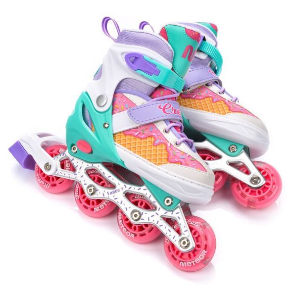 Meteor Cream roller skates, 4 in 1