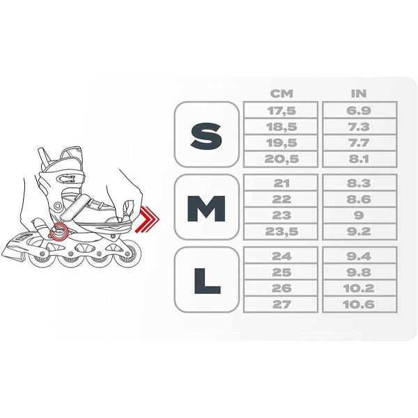 Meteor Cream roller skates, 4 in 1