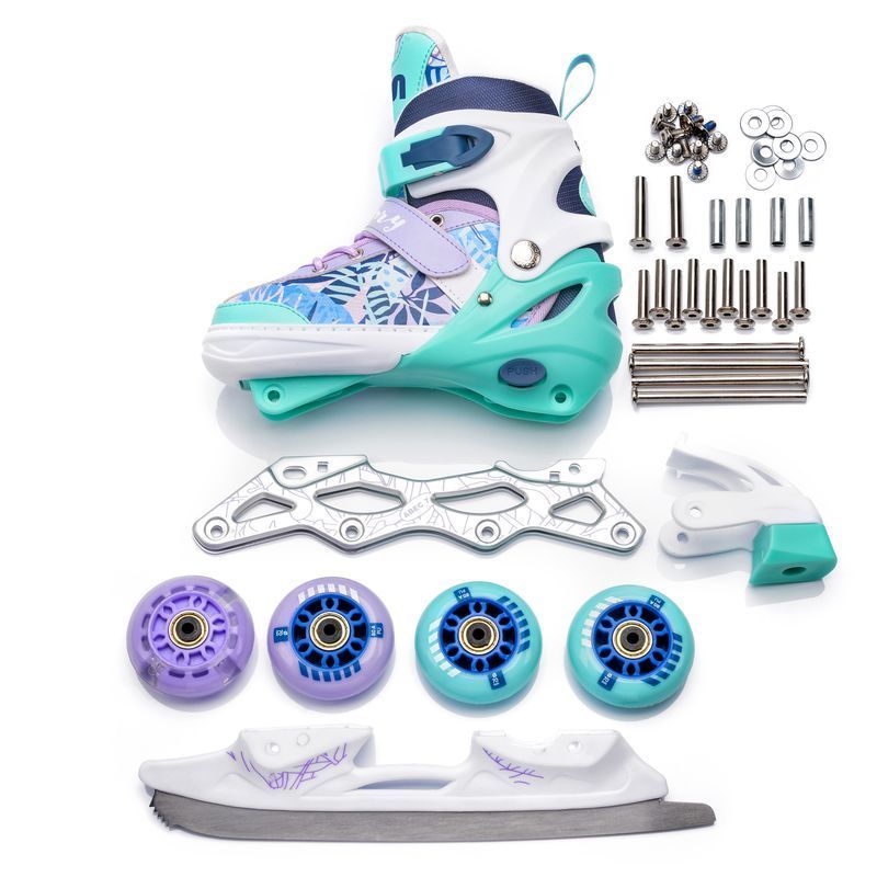 Meteor Blueberry roller skates, 4 in 1
