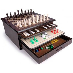 Game Box Deluxe 10-in-1 Wooden Game Set, 26681
