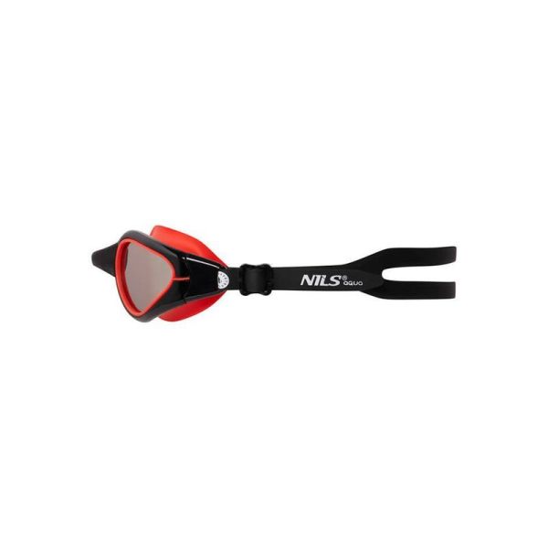 NILS Aqua swimming goggles, NQG480MAF, black-red color