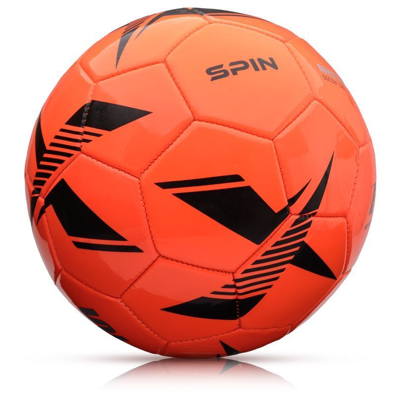 Meteor Spin soccer, size 5, black and orange color
