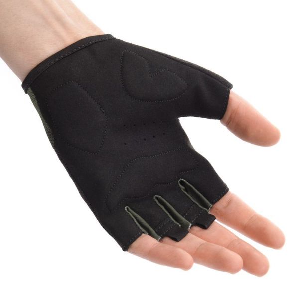 Meteor MX21 cycling gloves dark green color