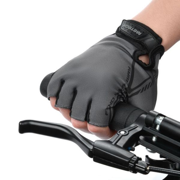 Meteor MX10 cycling gloves, black-gray color