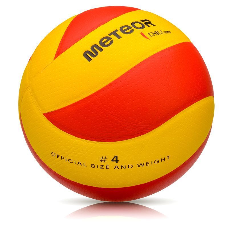 Meteorr Chili PU volleyball, size 4, yellow-red color